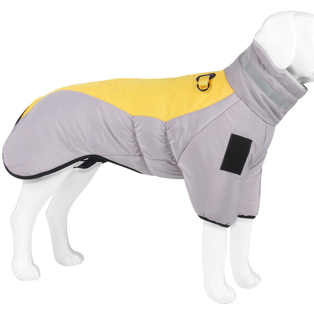 Dogs and Cats Boutique fall-winter-coats Grey yellow / 2XL Reflective Dog Winter Jacket