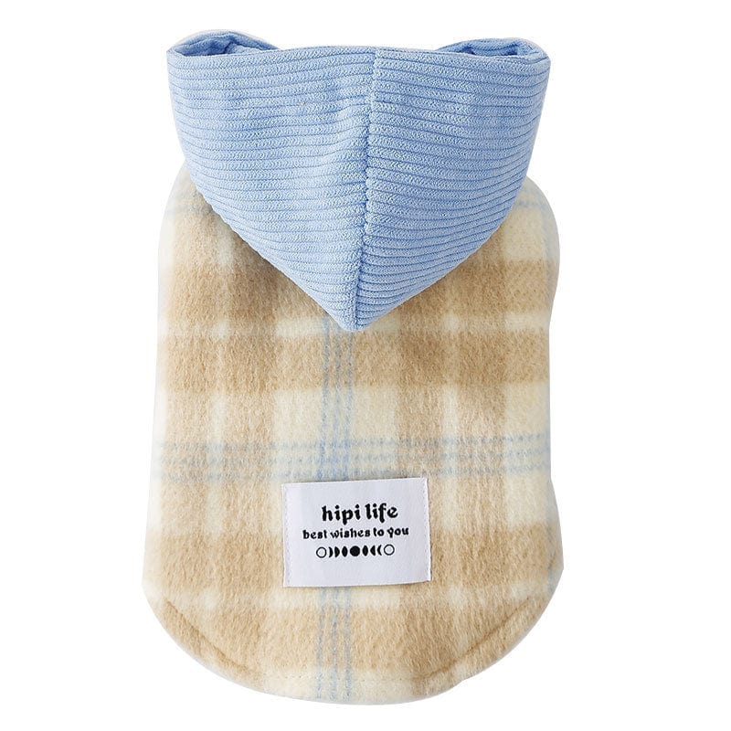 Dogs and Cats Boutique fall-winter-sweaters Checkered Hooded Pet Vest