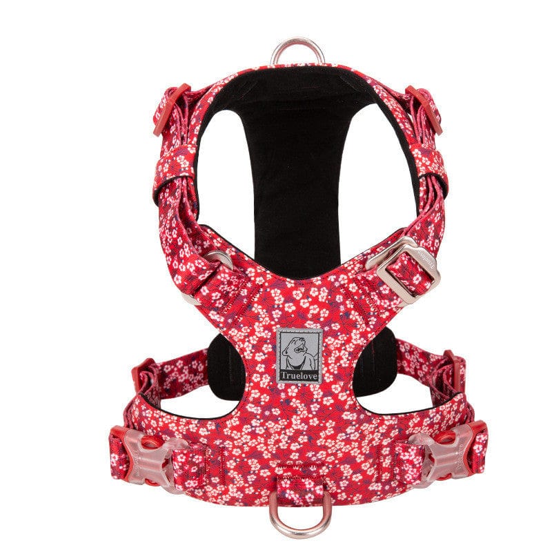 Dogs and Cats Boutique harnesses Floral Red / XXS Stylish No-Pull Pet Harness