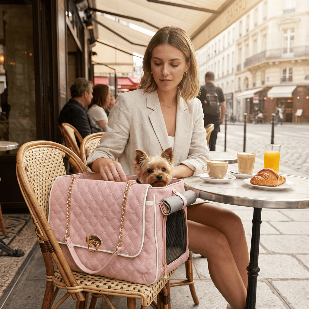 Dogs and Cats Boutique pet-bags Chic Leather Pet Carrier