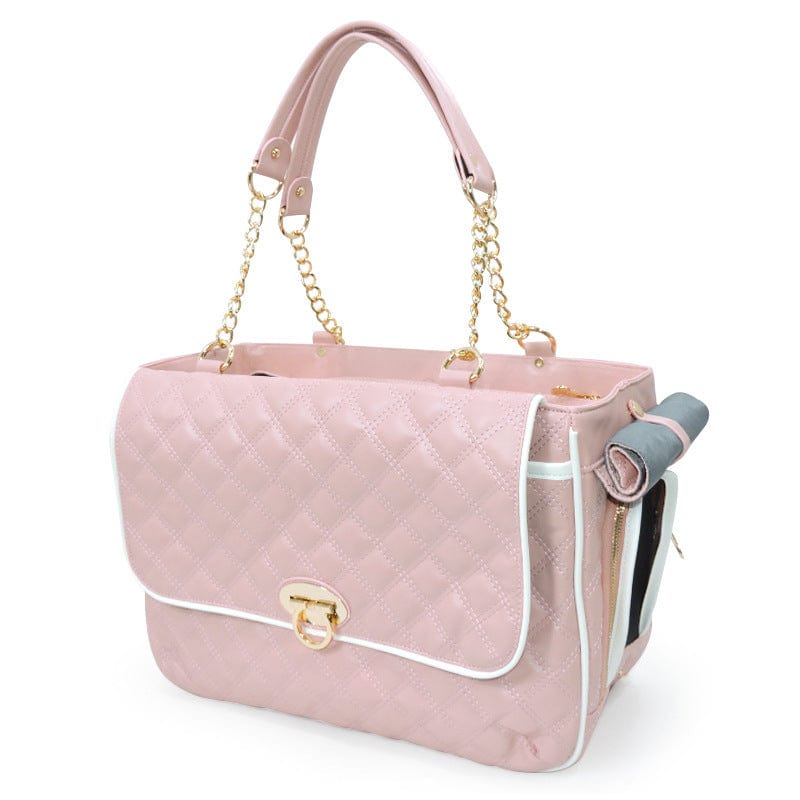 Dogs and Cats Boutique pet-bags Pink Chic Leather Pet Carrier