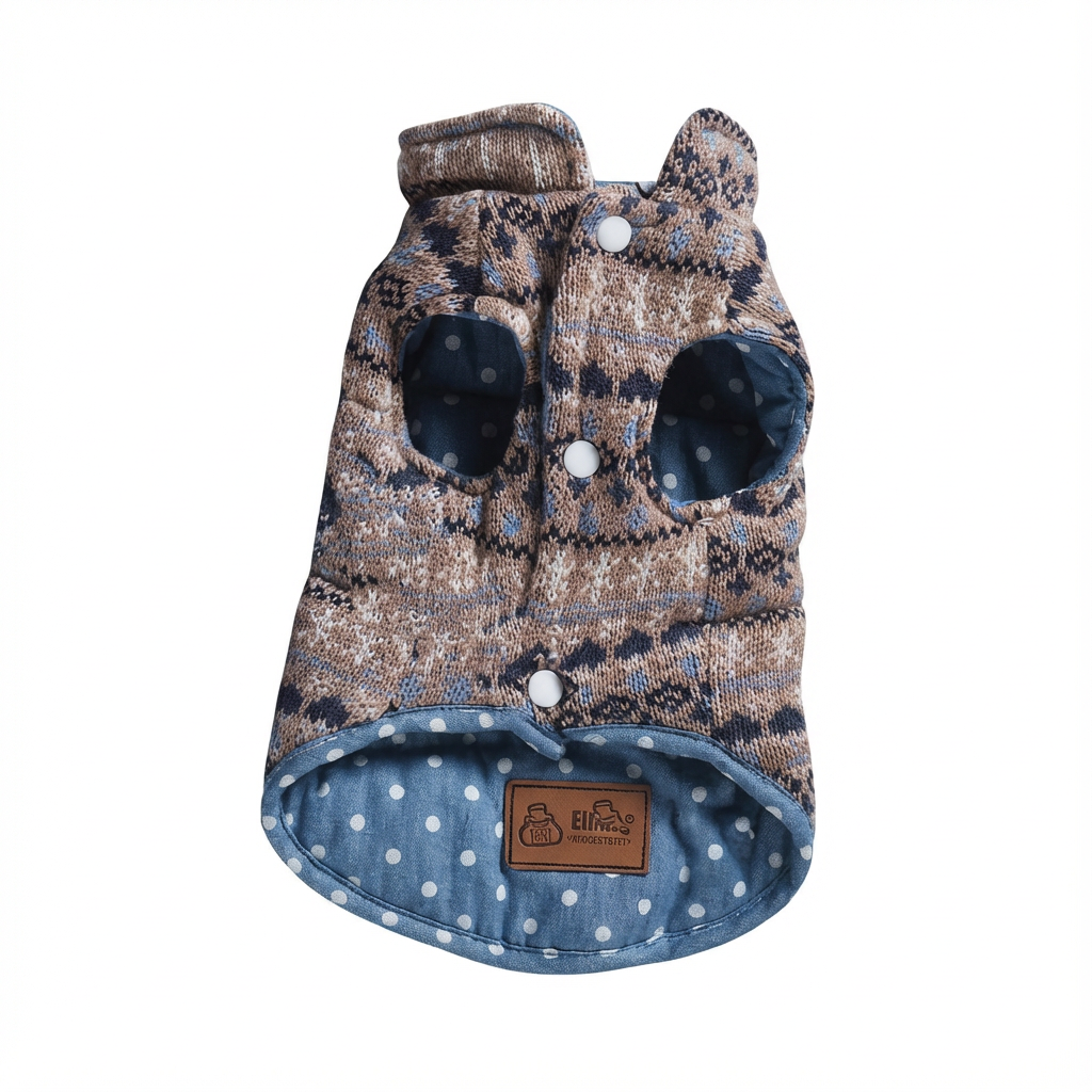 Double-Sided Casual Polka-dot Knitted Dog Vest