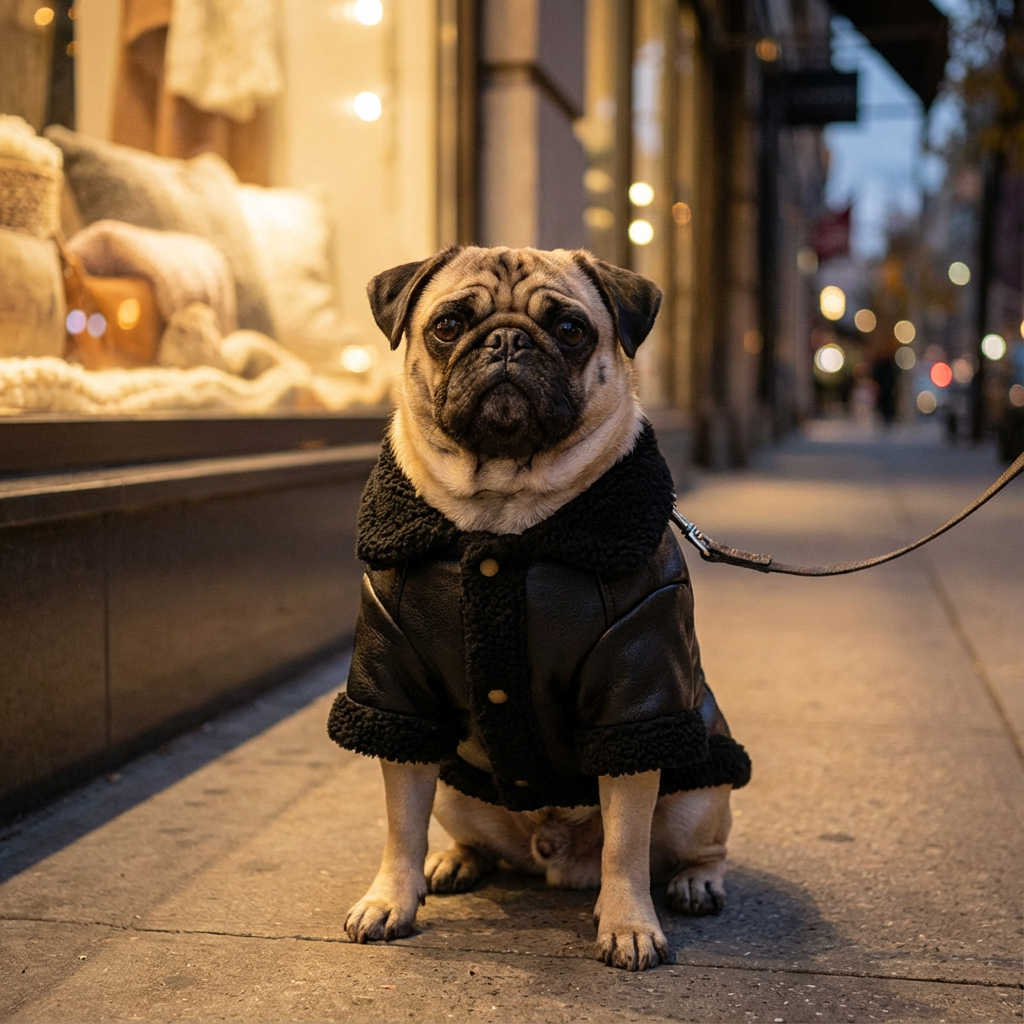 Faux Leather Dog Jacket