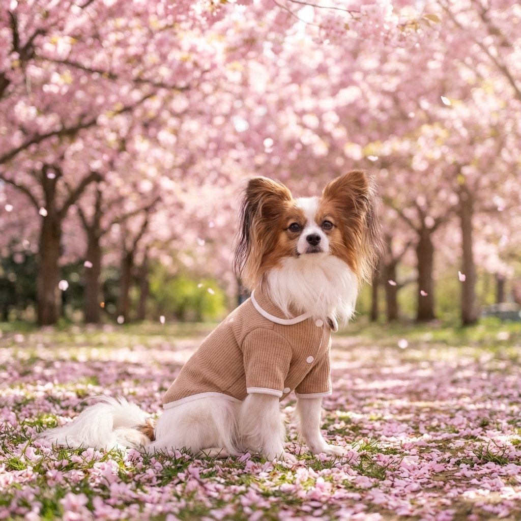 Lapel Collar Knit Dog Sweater