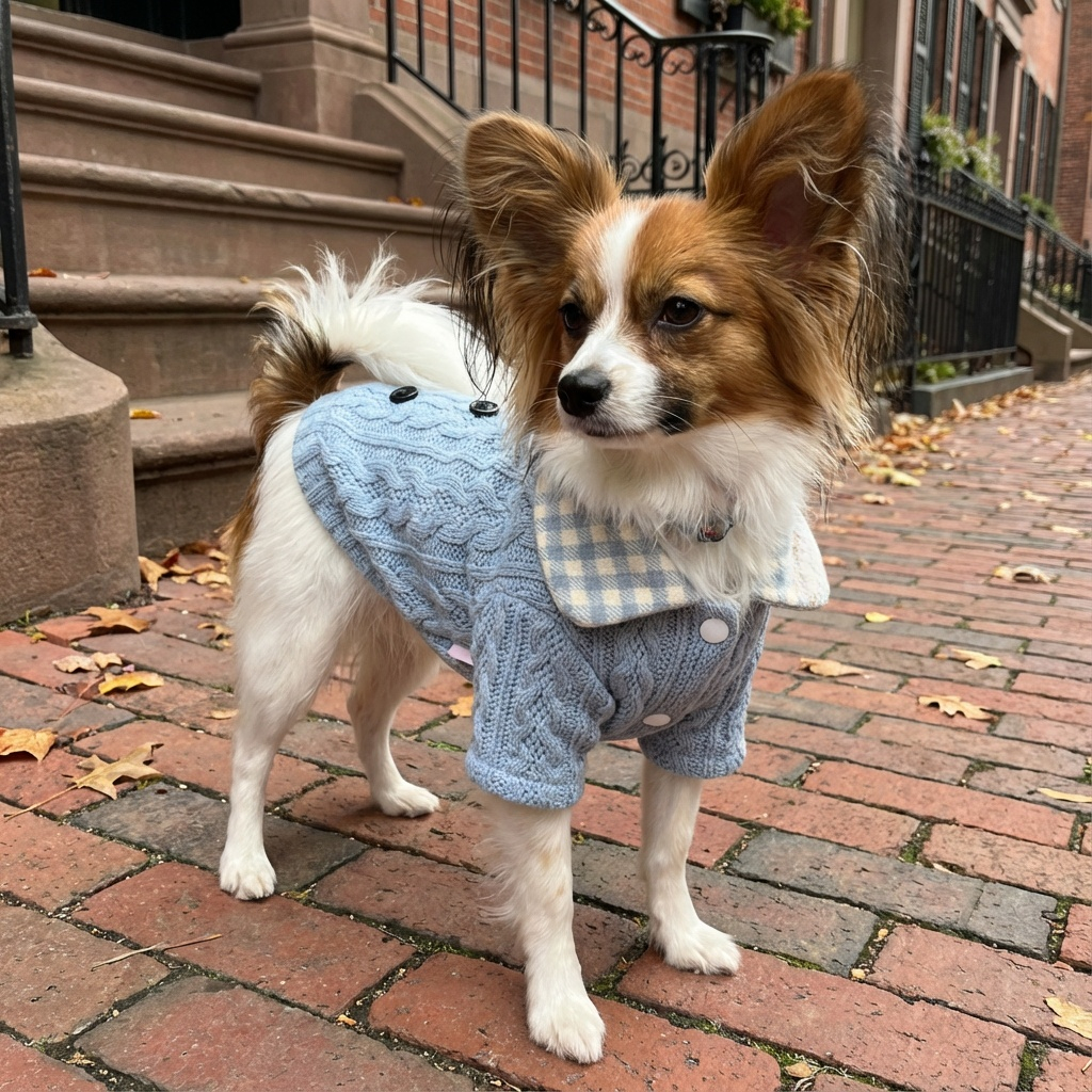 Woolen Plaid Dog Sweater