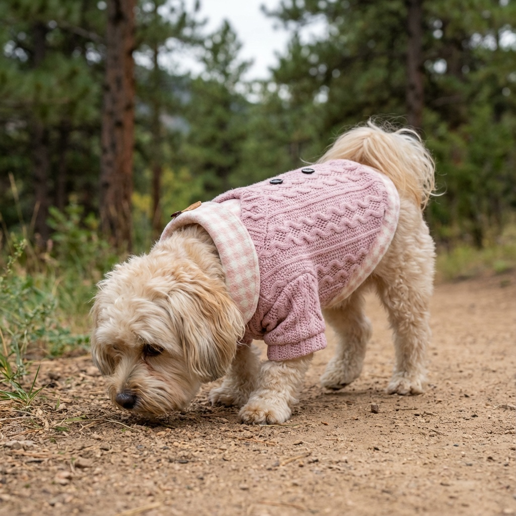 Woolen Plaid Dog Sweater