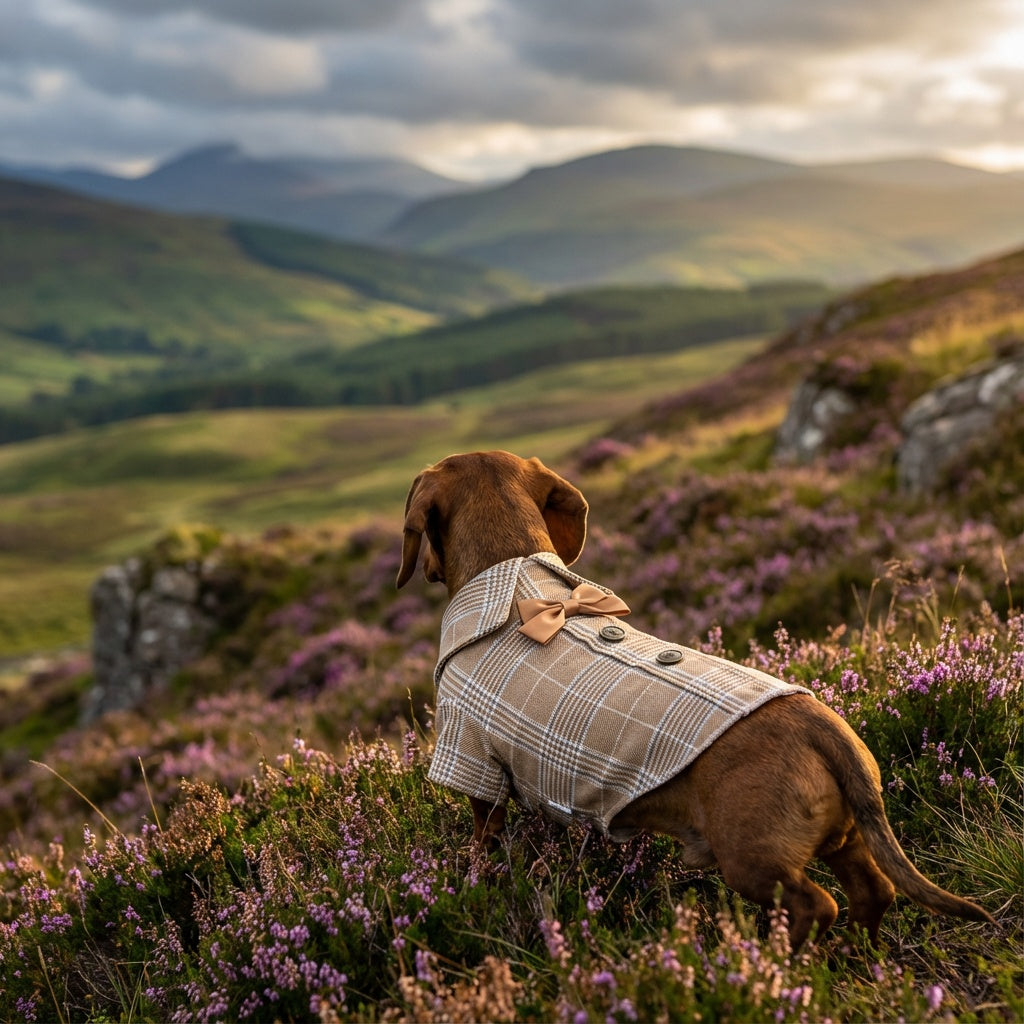 Plaid Bowknot Dog Clothes