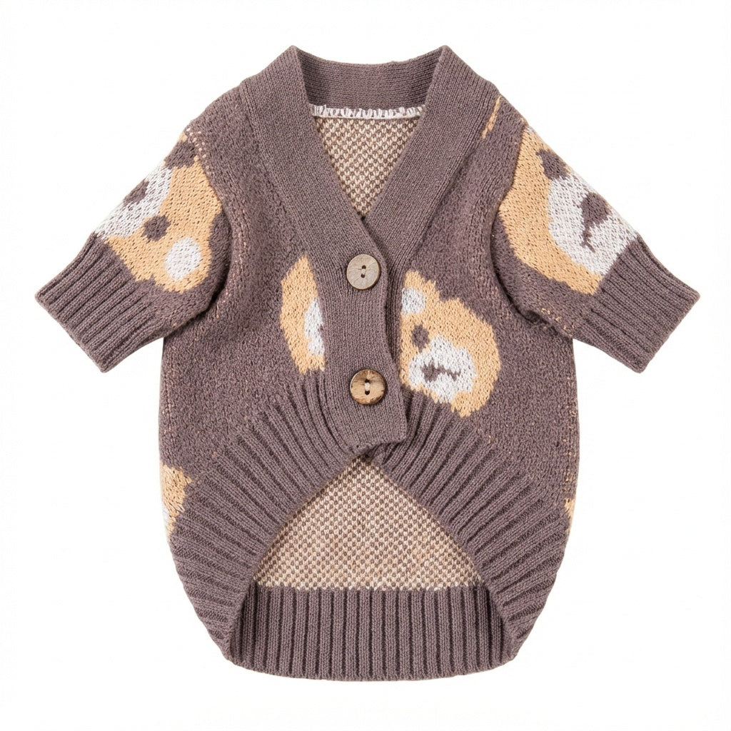 Bear Print Pet Sweater