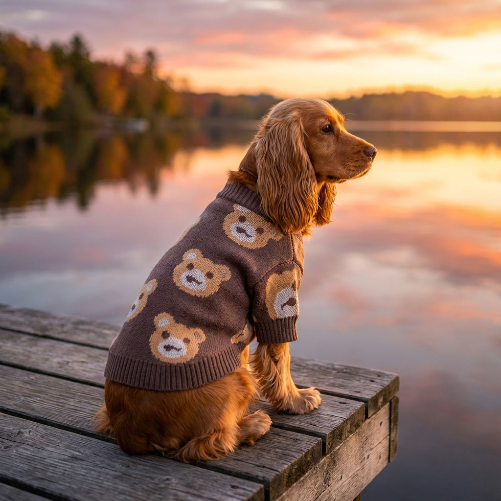 Bear Print Pet Sweater