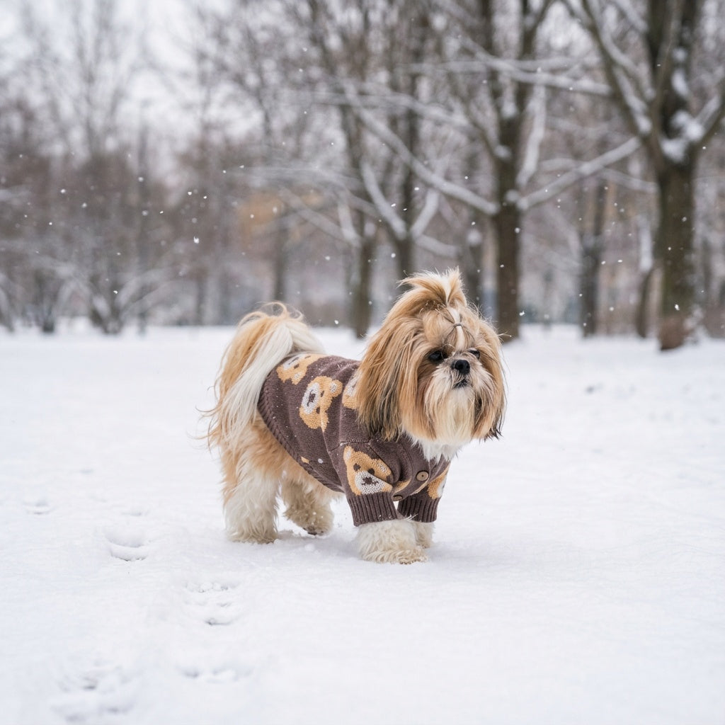 Bear Print Pet Sweater