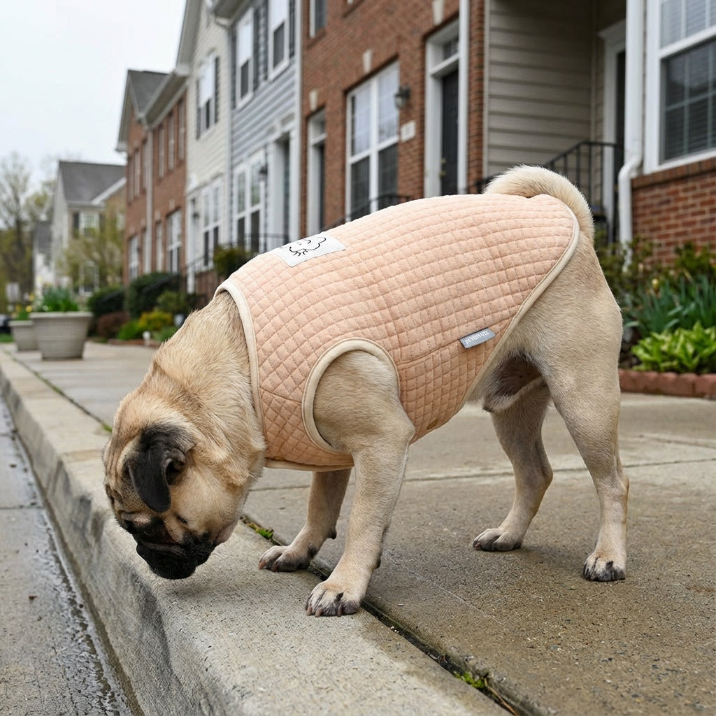 Always Cloudy Velvet Dog Vest Sweater