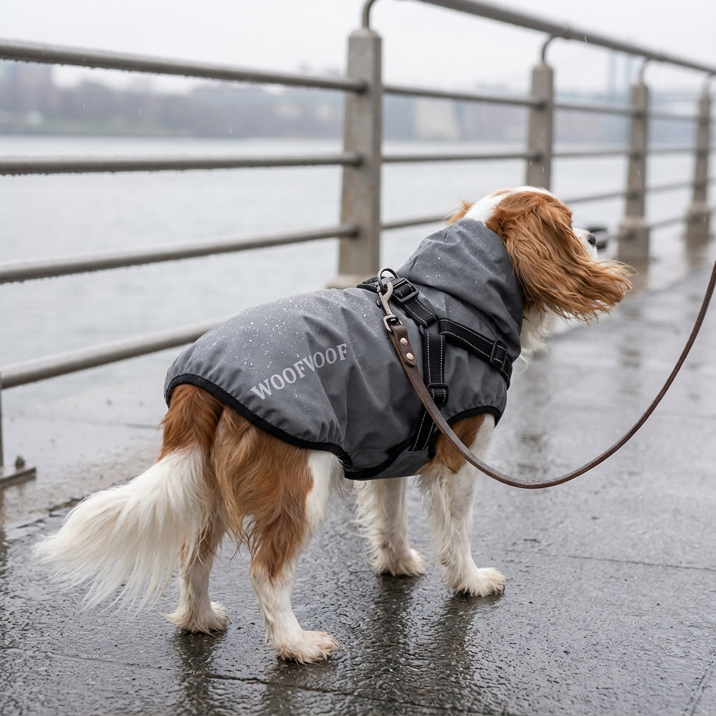 Reflective Dog Raincoat with Hood