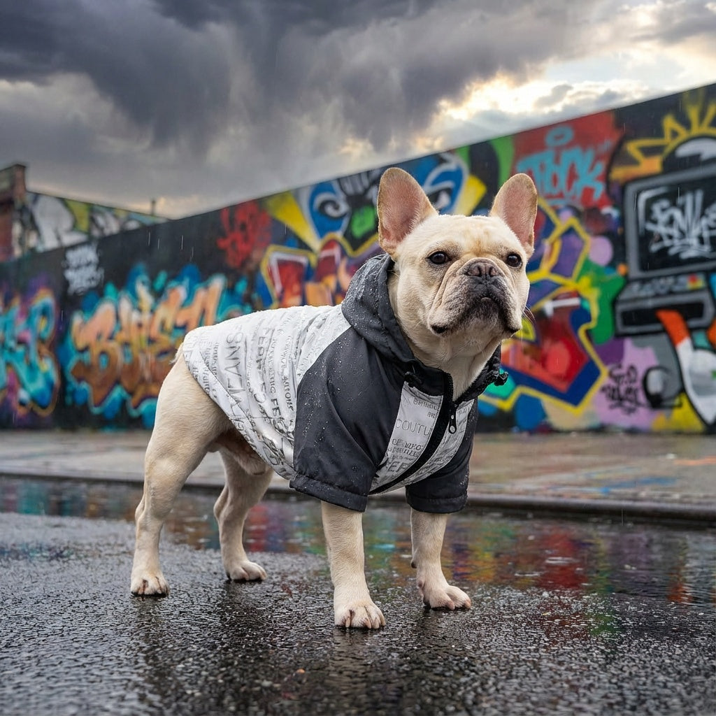 Poker Reflective Dog Raincoat