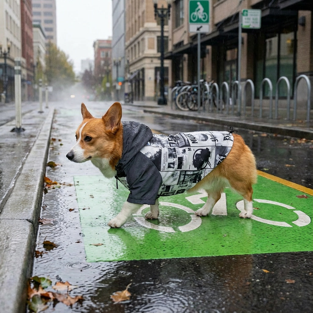 Poker Reflective Dog Raincoat