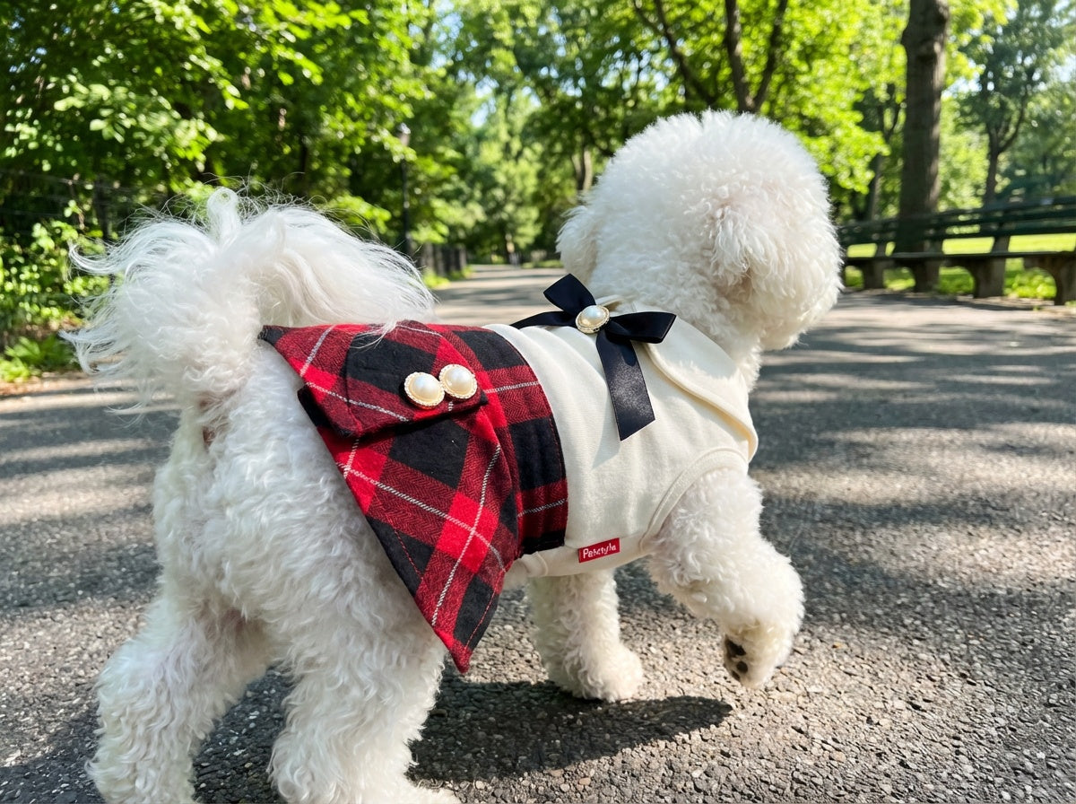 Queen Of Peals Plaid Skirt Dress