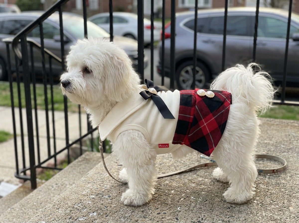 Queen Of Peals Plaid Skirt Dress