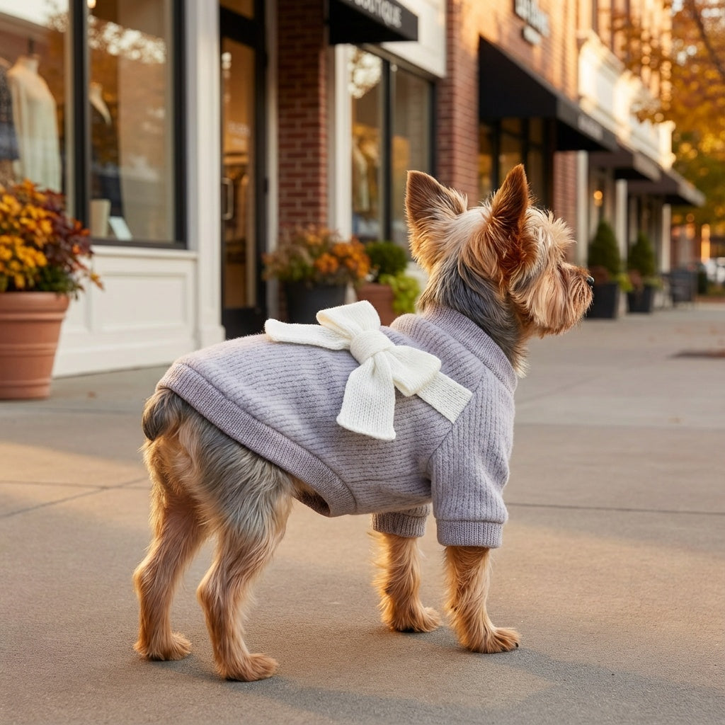 Bowknot Back Knitted Sweater