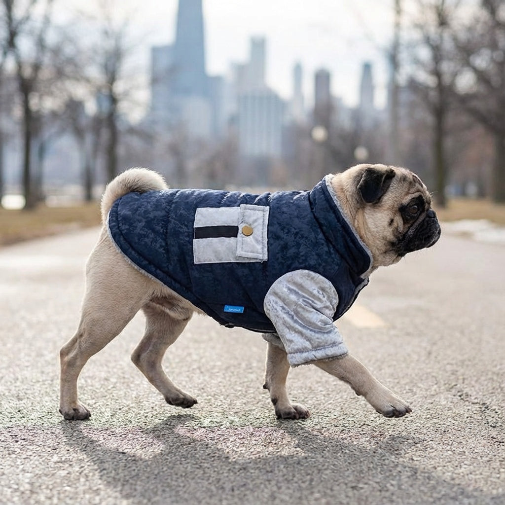 Chest Pocket Windproof Dog Coat