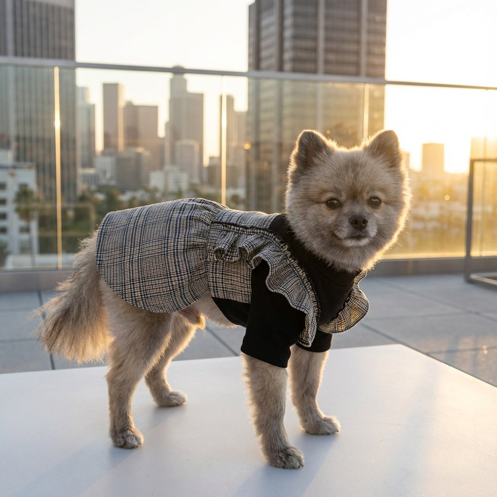 On The Move Two-legged Plaid Dress