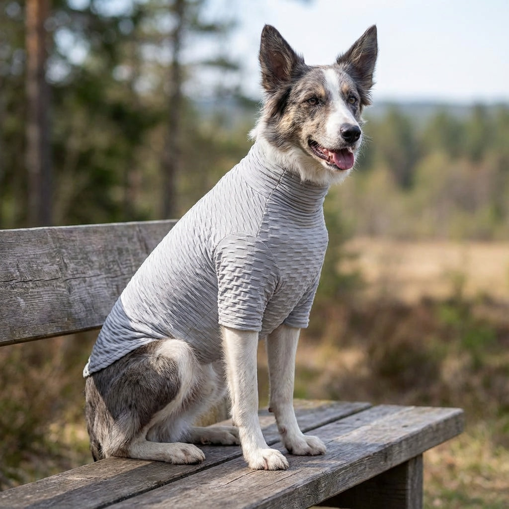 Honey Comb Pattern High Neck Dog Shirt