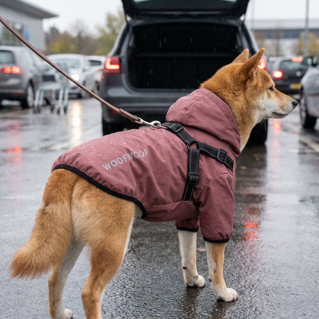 Reflective Dog Raincoat with Hood