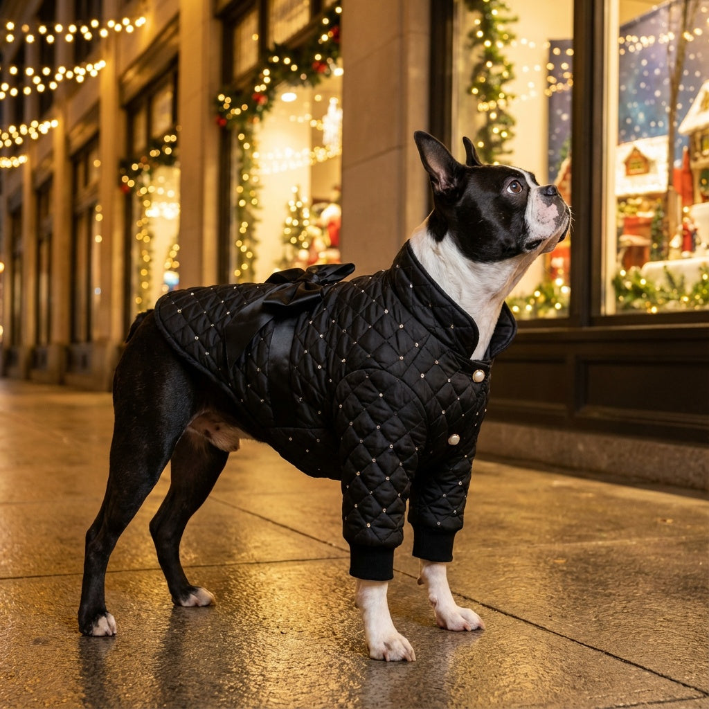 Beauty Bow Dog Winter Coat