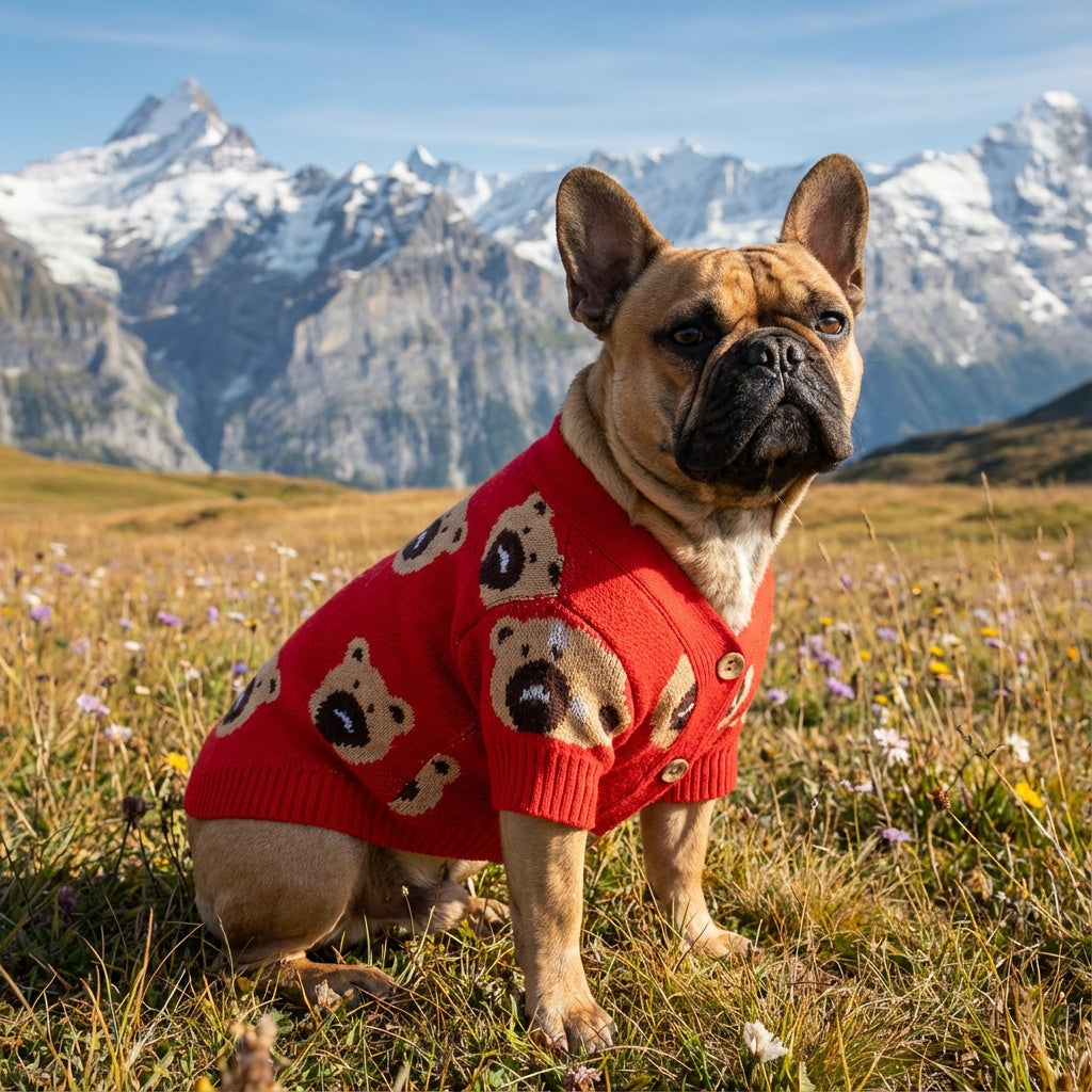 Bear Print Pet Sweater
