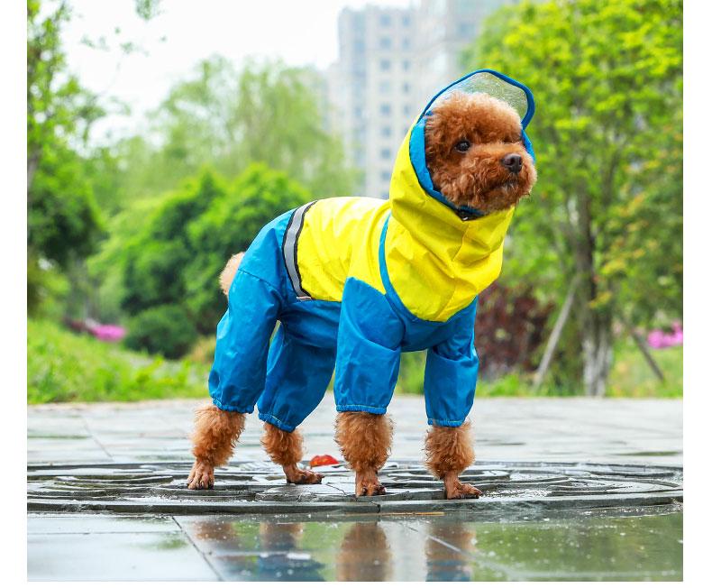 Dogs and Cats Boutique 1 Yellow blue / 7XL Full Body Dog Raincoat