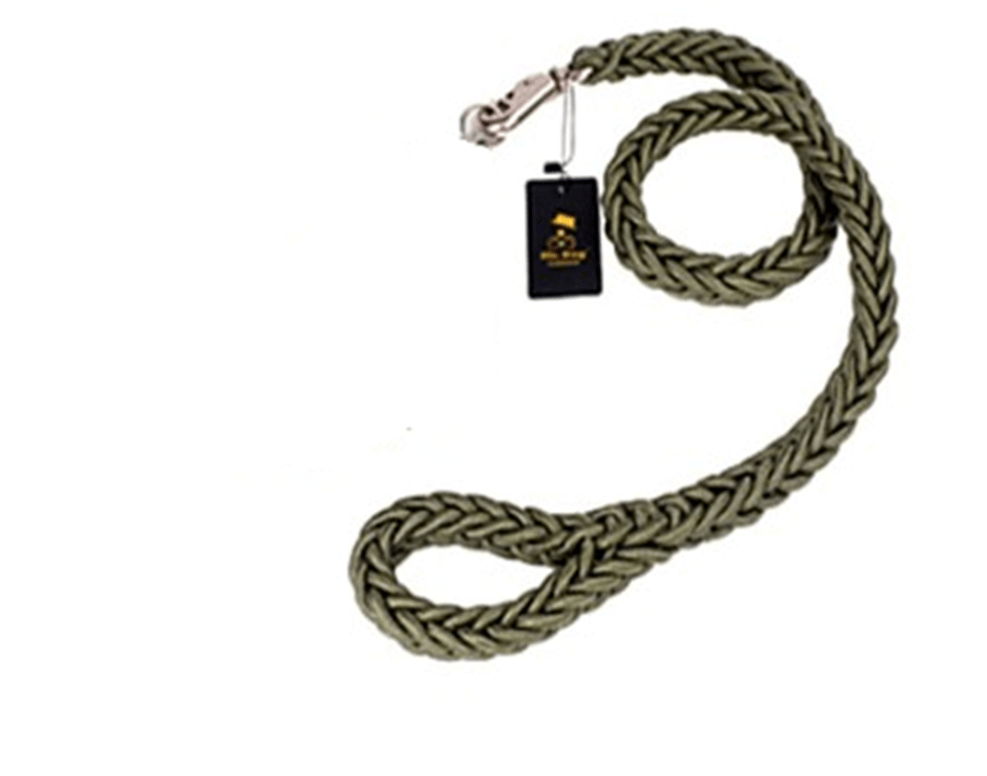 Dogs and Cats Boutique 10 Green / L Heavy Duty Metal Clasp Braided Dog Leash