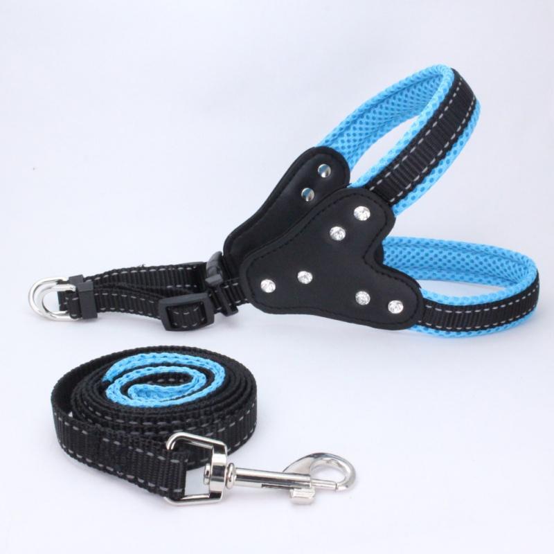Dogs and Cats Boutique 11 Light Blue / S Dog Triangle Chest Strap