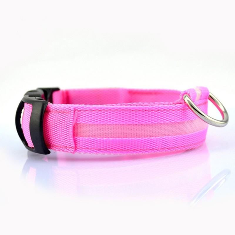 Dogs and Cats Boutique 12 Pink / L Rechargeable Flashing Light Collar for Dogs