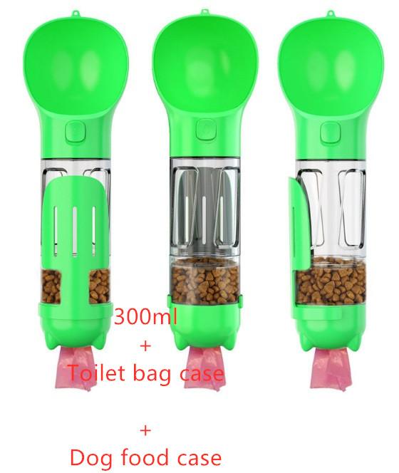 Dogs and Cats Boutique 14 Green / 300ml Set Outdoor Portable Pet 3 in 1 Water Bottle