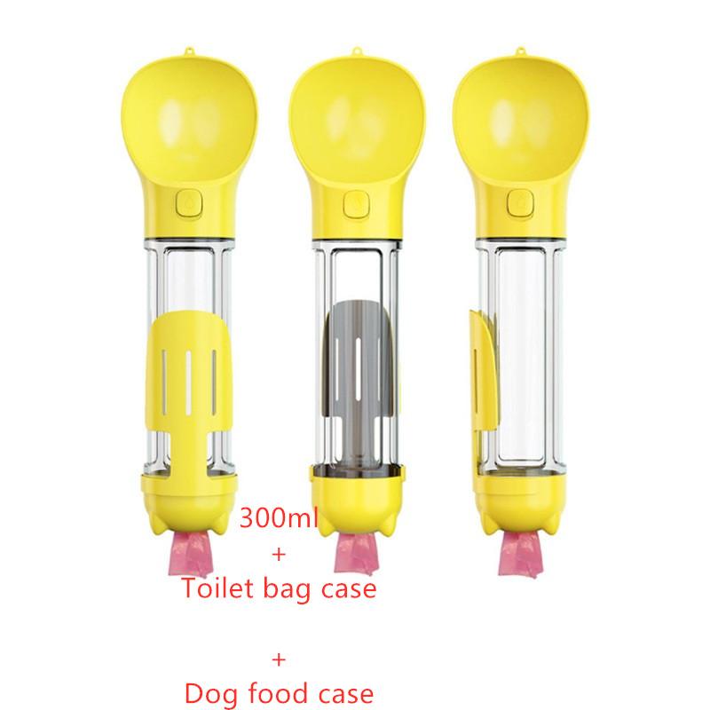 Dogs and Cats Boutique 14 Yellow / 300ml Set Outdoor Portable Pet 3 in 1 Water Bottle