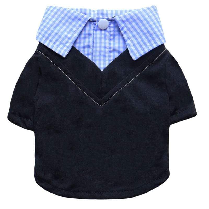 Dogs and Cats Boutique 2 Blue / XS Plaid Collar Dog Shirt