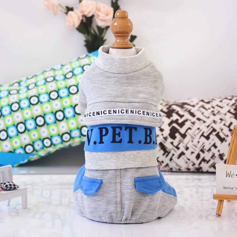 Dogs and Cats Boutique 2 Grey / L Dog Four-legged Jumpsuit