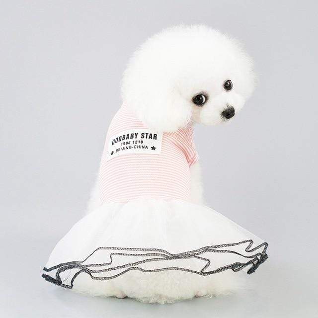 Dogs and Cats Boutique 2 pink2 / M Love Embroidered Dog Dress