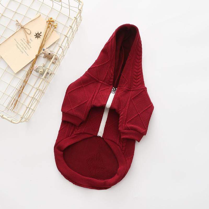 Dogs and Cats Boutique 2 Woolen Hooded Dog Sweater