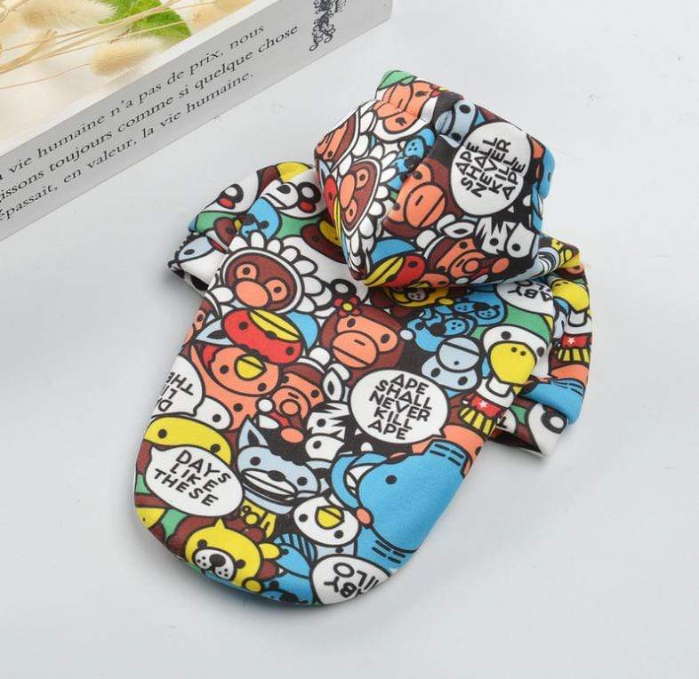 Dogs and Cats Boutique 2 Yellow / XL Cartoon Printed Dog Hoodie