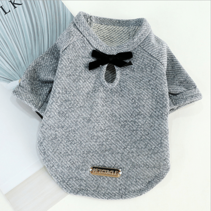 Dogs and Cats Boutique 3 Dark Grey / XS Cute & Comfortable Bow Tie Pet T-shirt