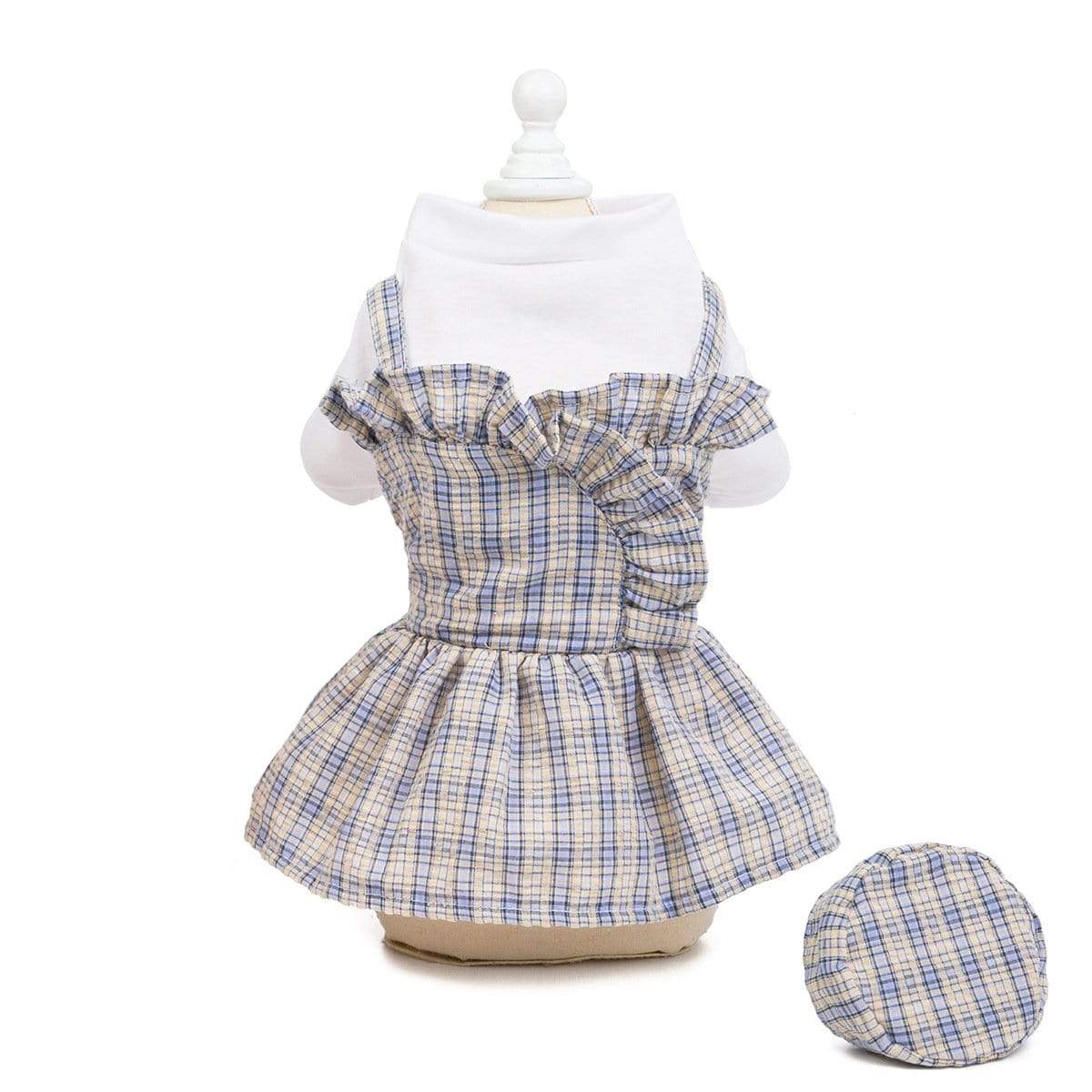 Dogs and Cats Boutique 3 Grey / XS Plaid Dog Uniform Dress