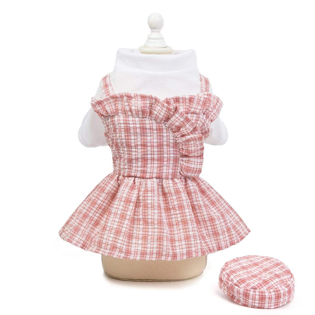 Dogs and Cats Boutique 3 Pink / XS Plaid Dog Uniform Dress