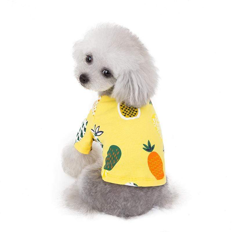 Dogs and Cats Boutique 3 Yellow / A / M Pineapple Printed Dog Dress