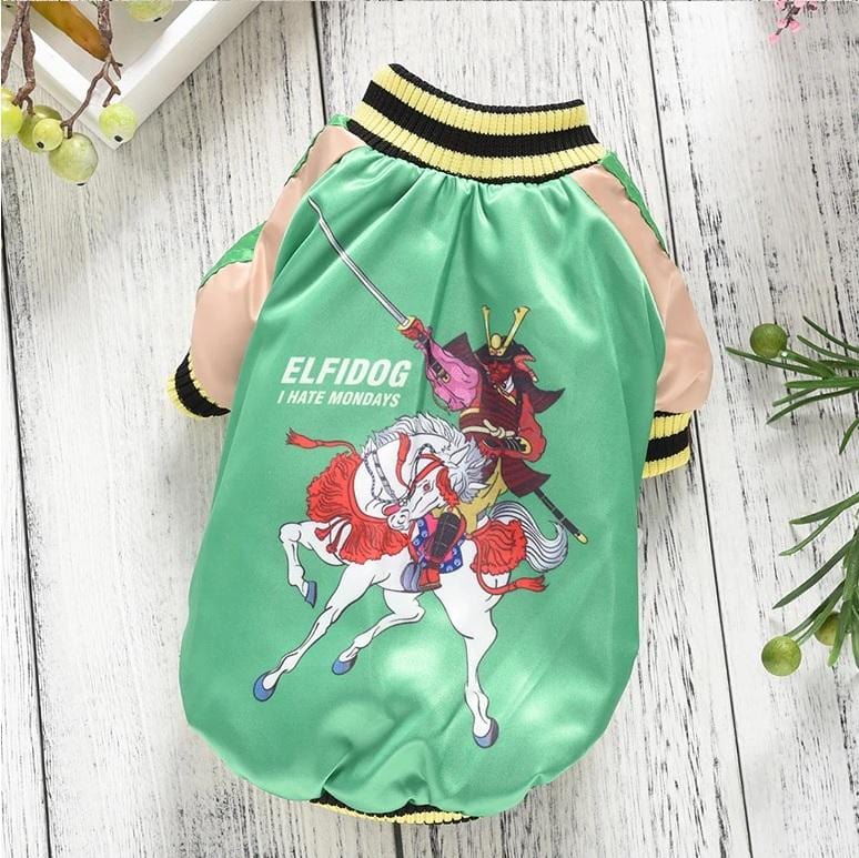 Dogs and Cats Boutique 5 Green / S I hate Mondays Basketball Dog Jacket