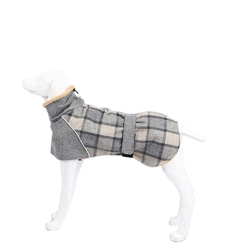 Dogs and Cats Boutique 5 Grey / 3XL Wool Plaid Dog Coat