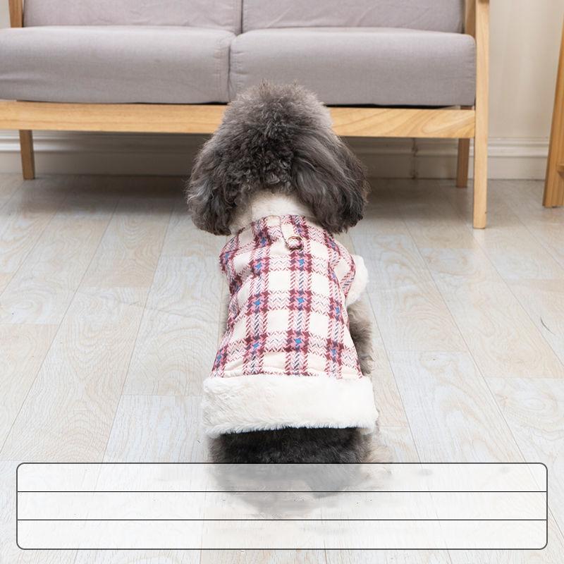 Dogs and Cats Boutique 5 Plaid Pink / S Button Up Dog Winter Coat