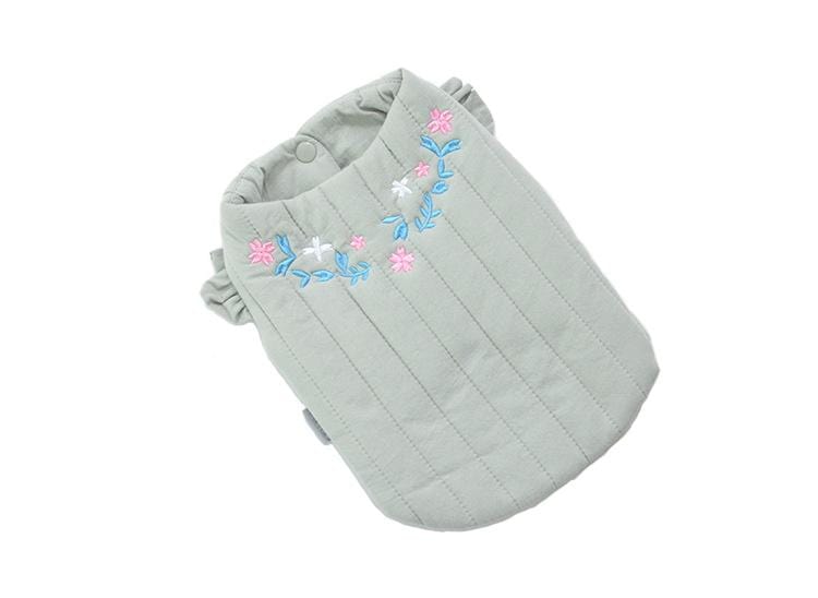 Dogs and Cats Boutique 5 Quilted Embroidered Floral Winter Coat