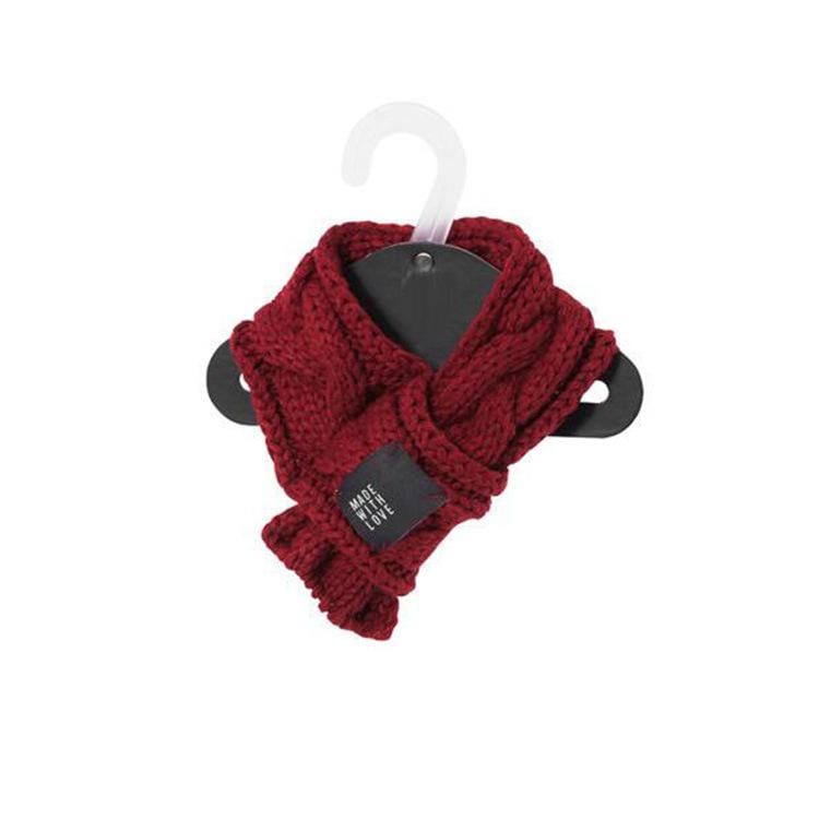Dogs and Cats Store fall-winter-scarves Red / L Knitted Pet Scarf