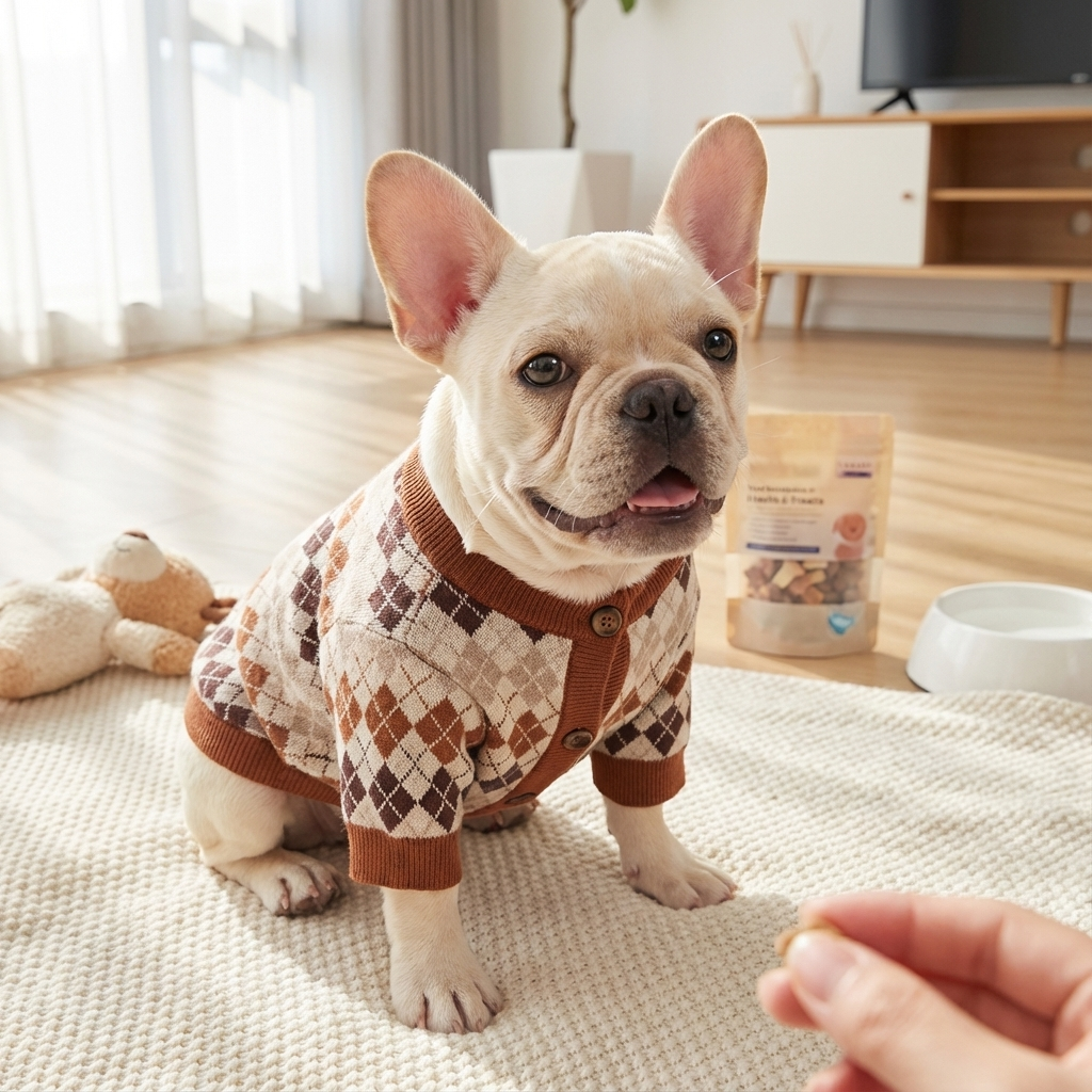 Cozy French Bulldog Fall & Winter Cardigan