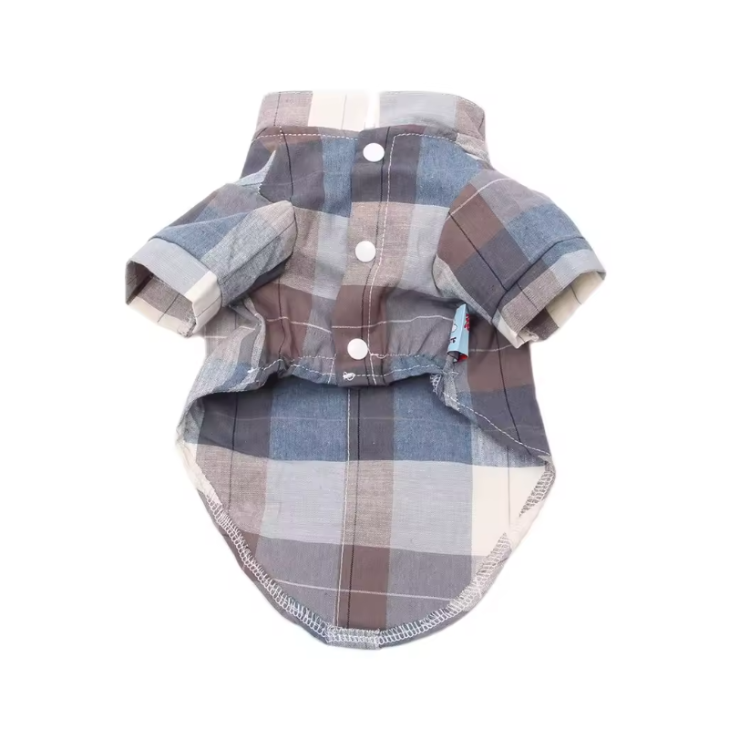 Plaid Bow Tie Stand Collar Shirt