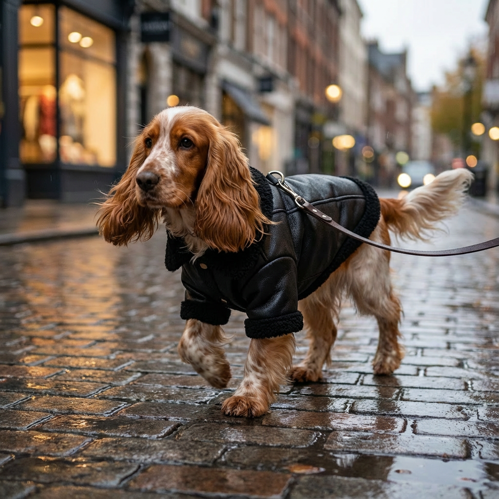 Faux Leather Dog Jacket